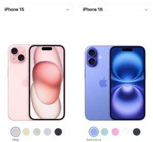 So sánh chi tiết iPhone 15 và iPhone 16
