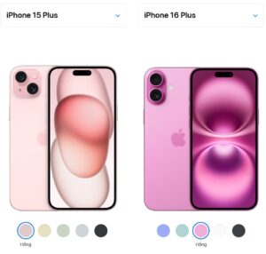 iPhone 15 Plus và iPhone 16 Plus