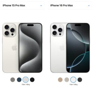 iPhone 15 Pro Max và iPhone 16 Pro Max
