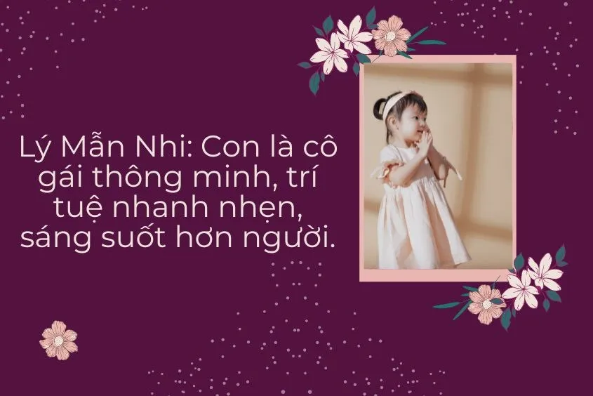 Bé gái họ Lý tên Mẫn Nhi thể hiện sự thông minh, sáng suốt