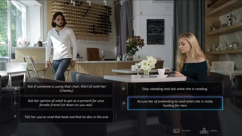 Các lựa chọn đối thoại trong Super Seducer 2