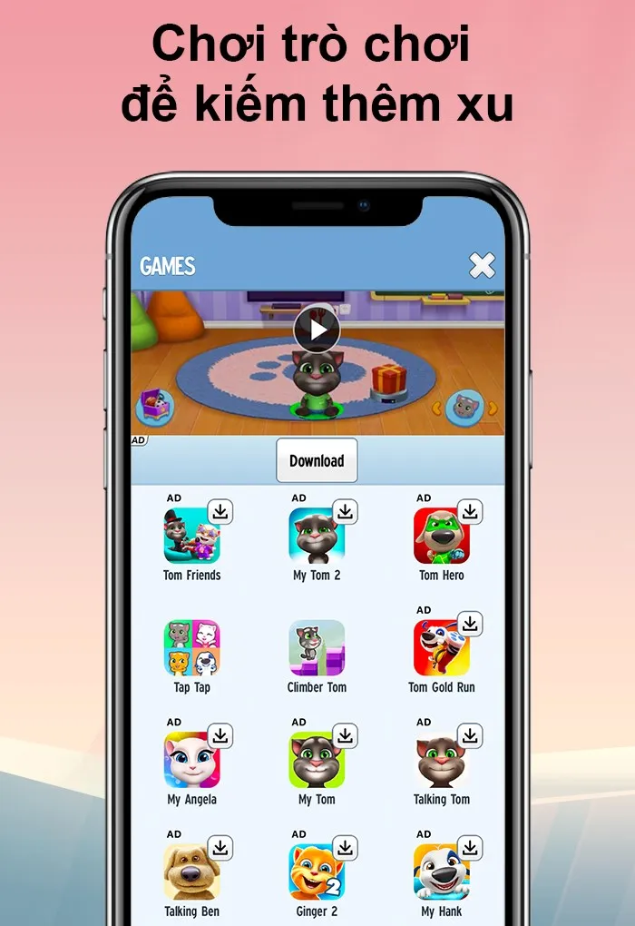 Chơi mini-game kiếm tiền vàng