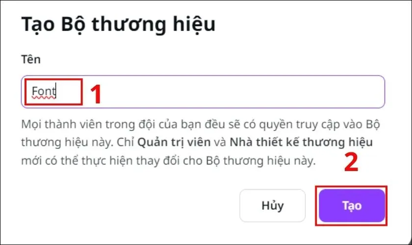 Chọn Bộ thương hiệu trong Canva