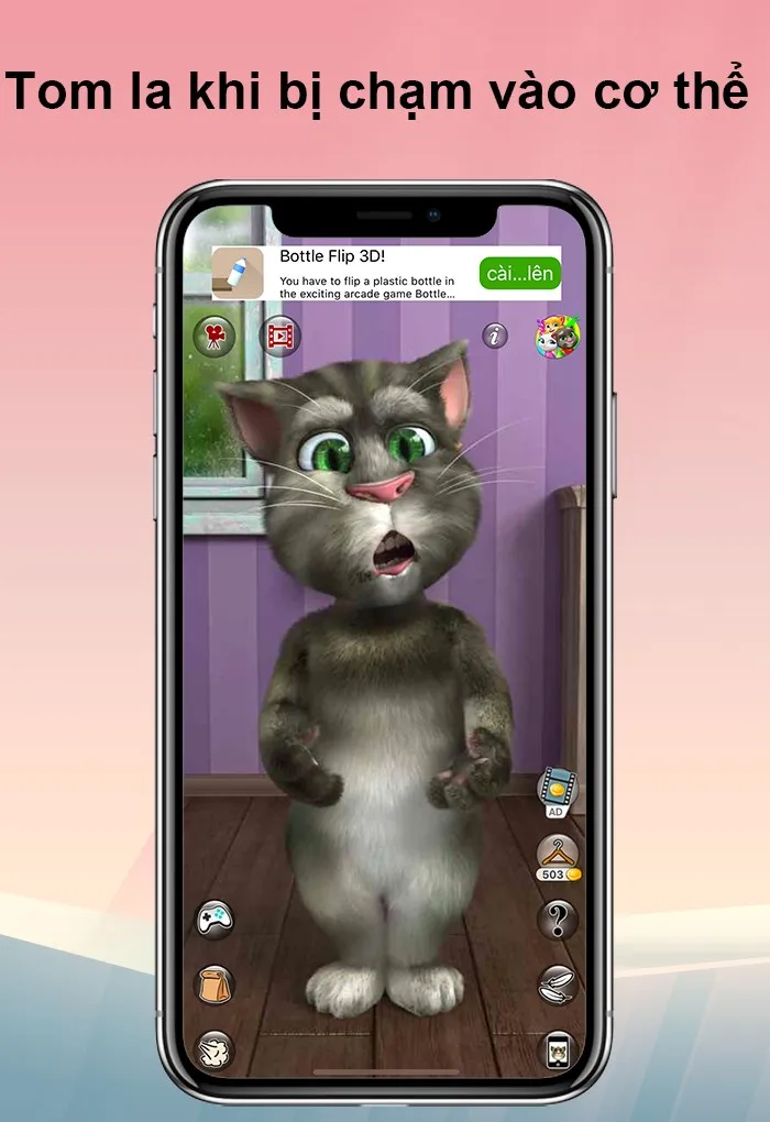 Chú mèo Tom và người bạn Ben trong Talking Tom Cat 2