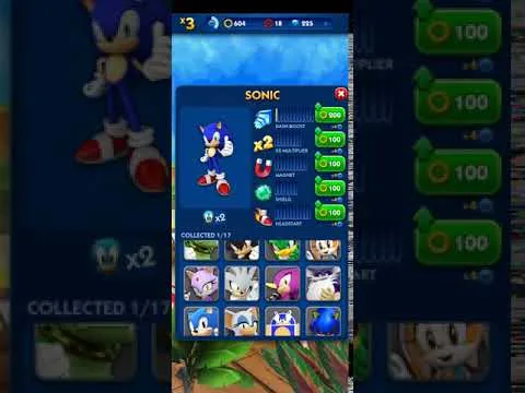 Dàn nhân vật đa dạng trong Sonic Dash