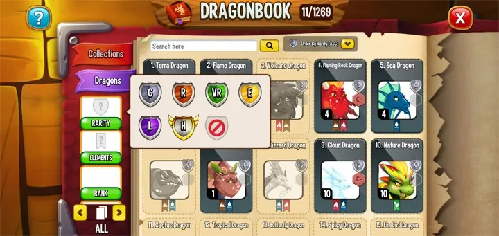 Đảo rồng huyền ảo trong Dragon City