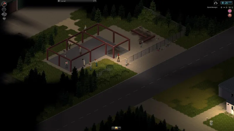 Đồ họa 2D Isometric chi tiết của Project Zomboid