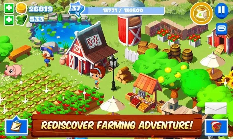 Đồ họa đầy màu sắc trong game nông trại Green Farm 3