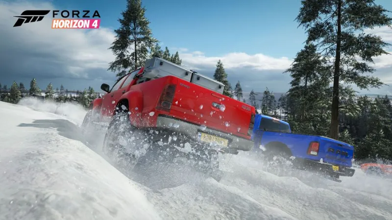 Đoàn xe đua tranh tài trên đường phố Anh Quốc trong Forza Horizon 4