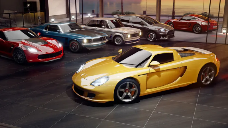 Đường đua đường phố ban đêm với đồ họa 3D chi tiết trong Forza Street