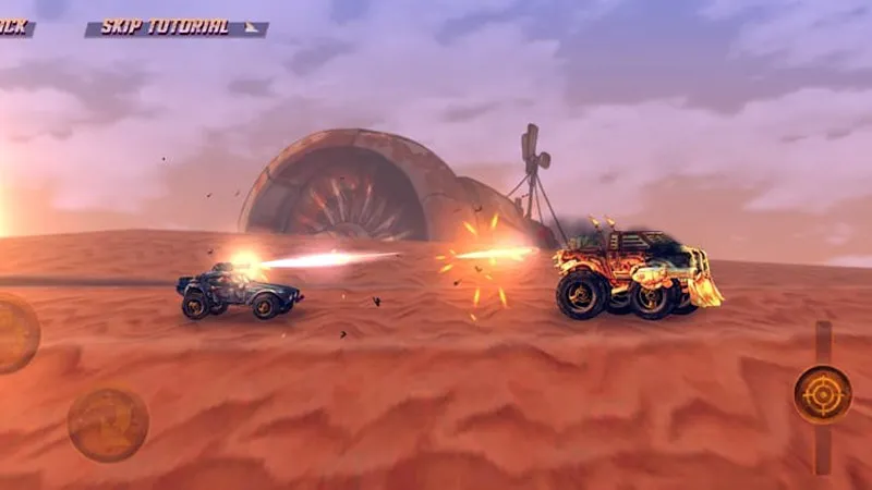 Đường đua rực lửa trong Road Warrior: Combat Racing