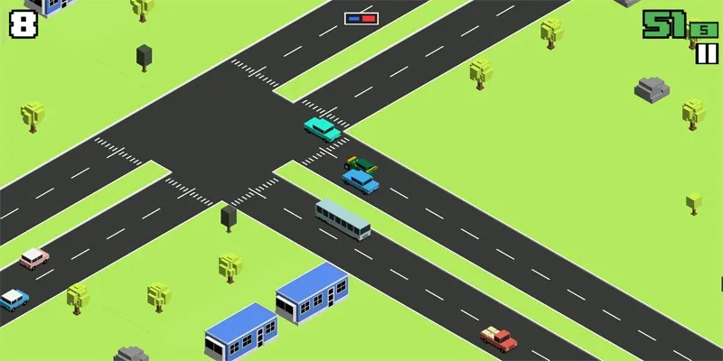 Gameplay Smashy Road Wanted trên địa hình sa mạc với xe tăng truy đuổi