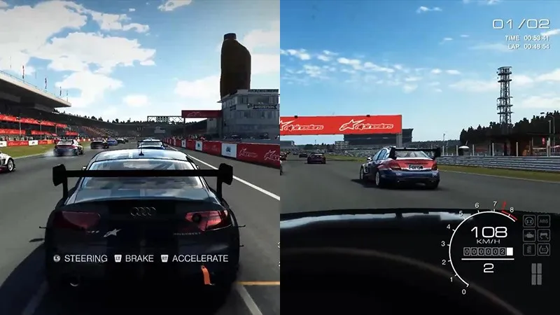 Góc nhìn thứ ba và thứ nhất trong game đua xe Grid Autosport Mobile