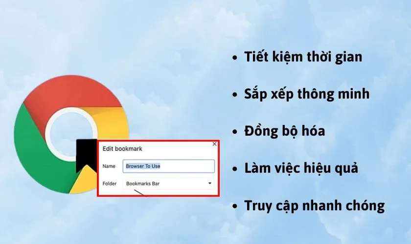 Hiển thị thanh dấu trang giúp truy cập web nhanh chóng