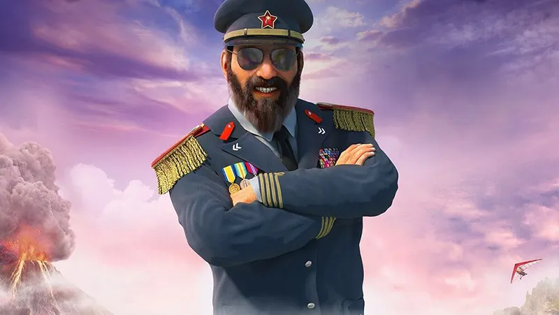Hình ảnh El Presidente trong Tropico 6 đang phát biểu
