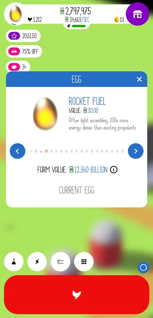 Hình ảnh trang trại gà hiện đại trong Egg Inc