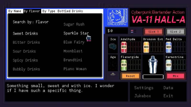 Không gian làm việc quen thuộc trong VA-11 Hall-A