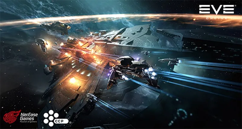 Khung cảnh hùng vĩ trong EVE Online