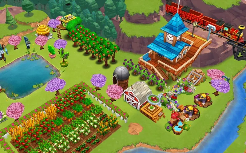 Khung cảnh nông trại yên bình trong Farm Story 2