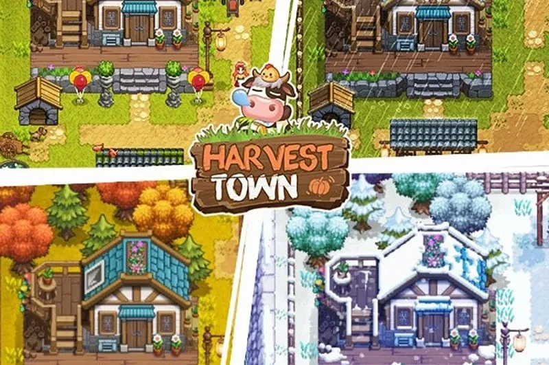Khung cảnh nông trại yên bình trong Harvest Town