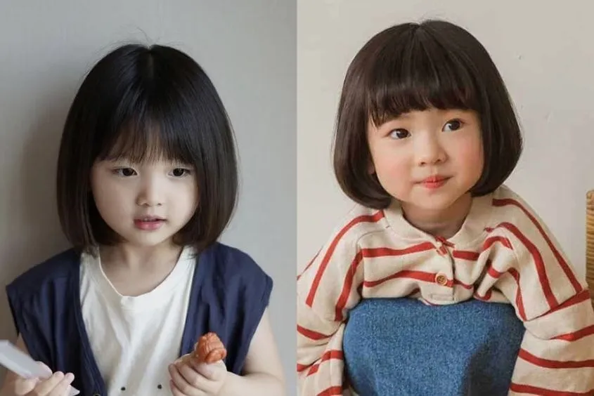 Kiểu tóc bob ngắn dễ thương cho bé gái