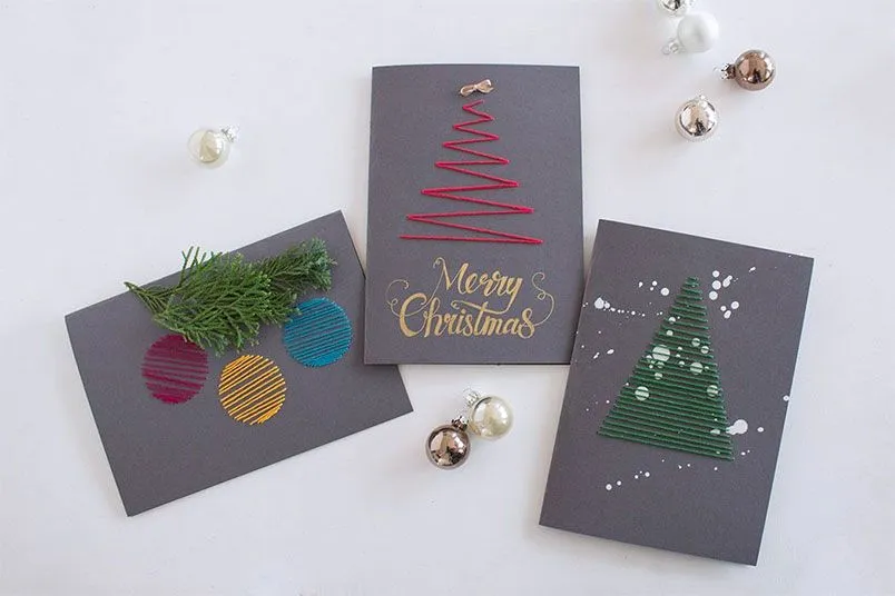 Làm thiệp Noel đơn giản bằng giấy A4