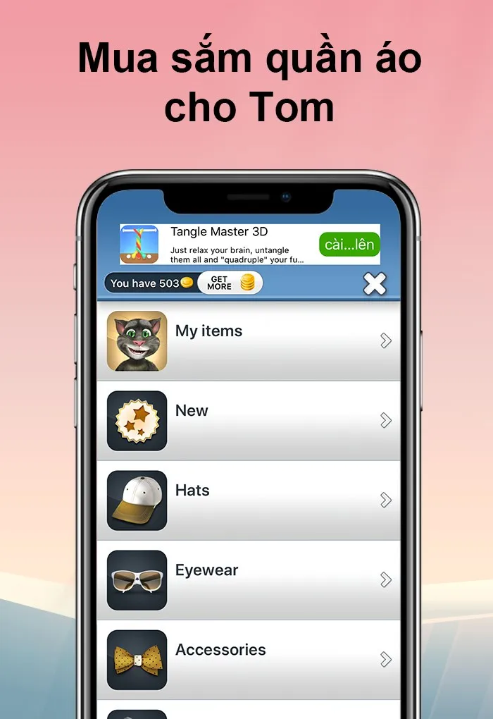 Mua sắm phụ kiện làm đẹp cho Tom