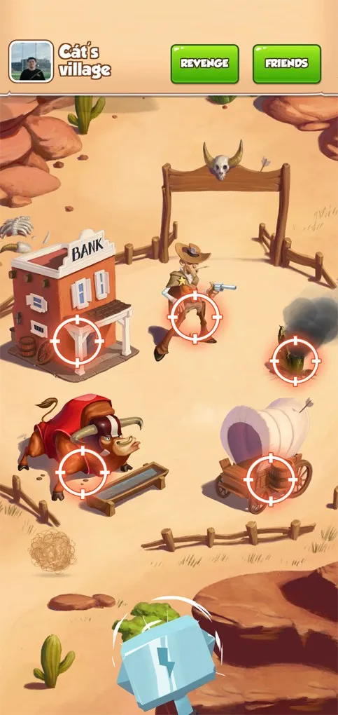Phá hủy công trình của bạn bè trong Coin Master