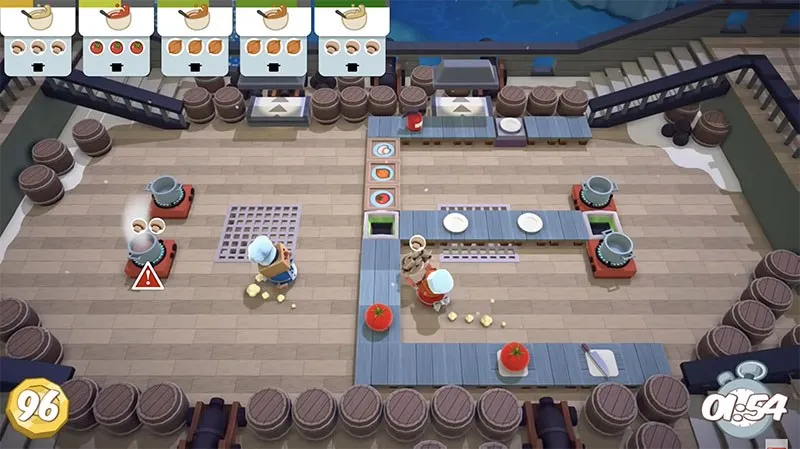 Phối hợp đồng đội là chìa khóa chiến thắng trong Overcooked!
