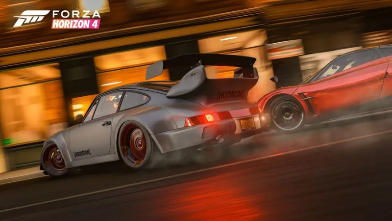 Siêu xe McLaren drift trên đường đua Forza Horizon 4 ẩm ướt