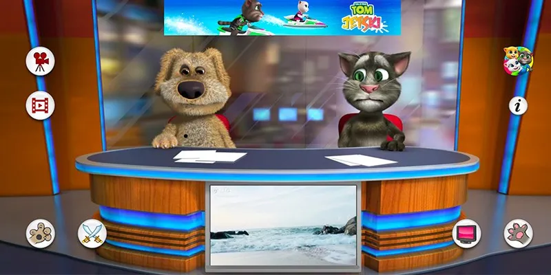 Sử dụng video của bạn làm nền cho Tom và Ben bình luận