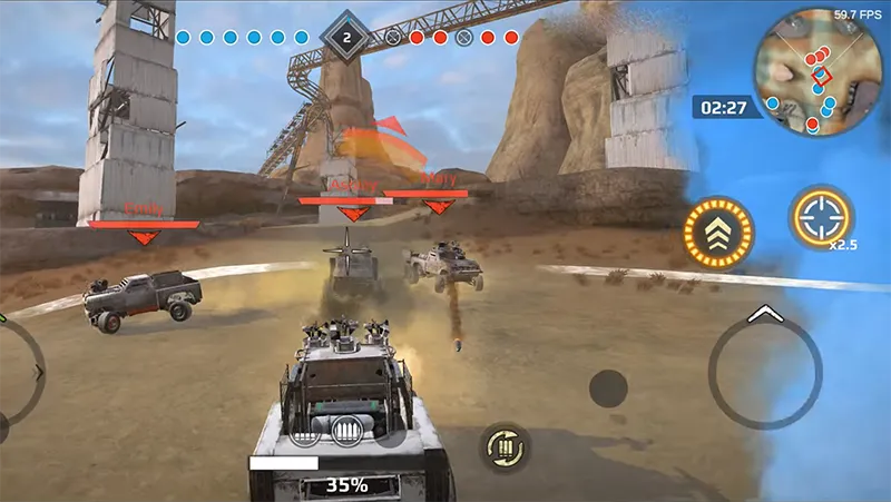 Trận chiến PvP nảy lửa giữa các chiến xa trong Crossout Mobile