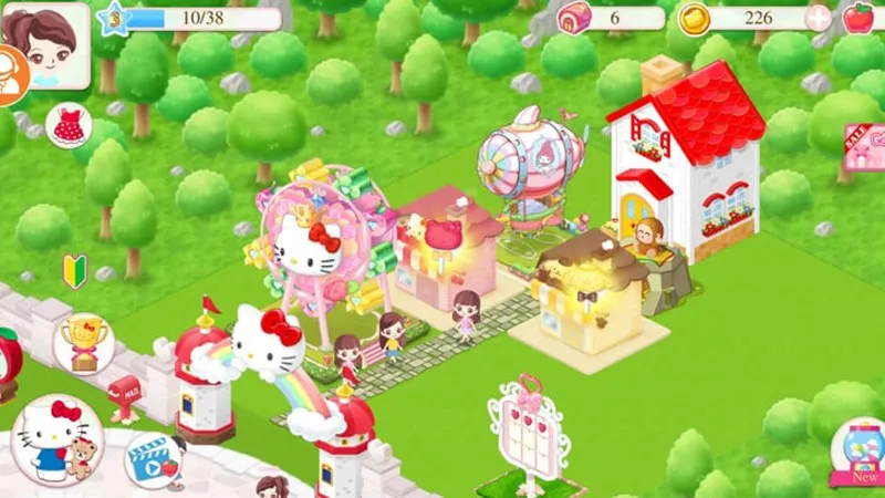 Từng bước xây dựng công viên của riêng mình trong Hello Kitty