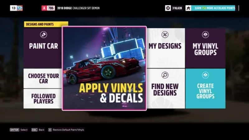 Tùy chỉnh siêu xe trong Forza Horizon 5