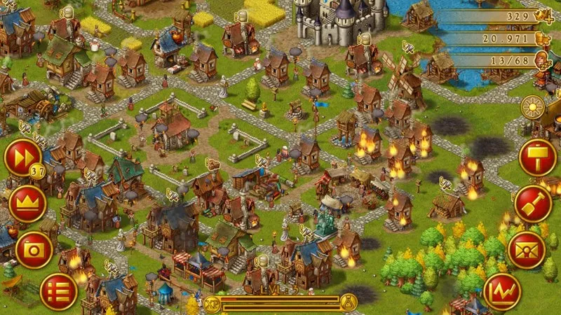 Xây dựng thị trấn Trung Cổ sầm uất trong game Townsmen